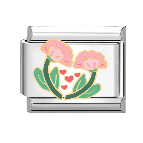 Carnation Hearts Charm