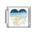 Ocean Heart Charm